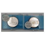 (2) Post Office Coins .999 Silver, 2 oz