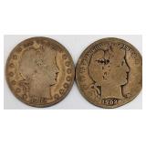 1902-P Barber Half-Dollars (2)