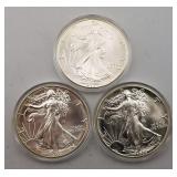 1986 American Silver Eagle (3 Coins) UNC