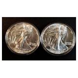 1987 American Silver Eagle (2 Coins) UNC