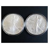 1986, 1995 American Silver Eagle (2 Coins) UNC