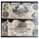 1855, 1861 Obsolete Currency & Bank Notes (2)