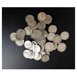 1930-1945 Mixed Mercury Dimes (50)