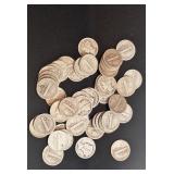 1930-1945 Mixed Mercury Dimes (50)