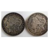 1921-D Morgan Dollars, 90% Silver (2) AU50