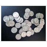 Mixed Washington Quarters, 90% Silver (40)