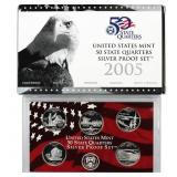 2005 5-Coin Silver State Quarters Proof Set (3)