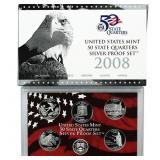 2008 5-Coin Silver State Quarters Proof Set (1)
