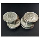 1966, 1967 Kennedy Half Dollars 40% Silver (20)