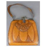 Meeker Antique Purse Art Nouveau Tooled Leather