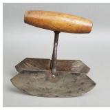 Antique Dual Blade Dough Cutter Wood Handle