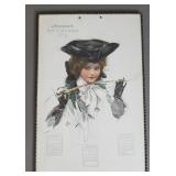 Antique Framed Harrison Fisher Advert Calendar