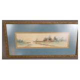 Antique Framed Watercolor