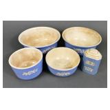 Harker "White Rose" Bowls & Shaker (5)