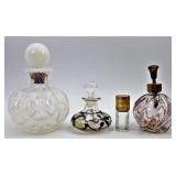 Vintage Art Glass Perfume Bottles (4)