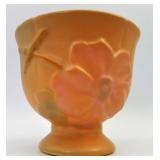 Vintage Weller Pottery Wild Rose Pedestal Bowl