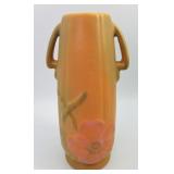 Vintage Weller Pottery Wild Rose Handled Vase