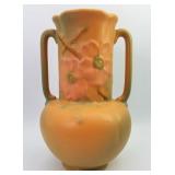 Vintage Weller Pottery Wild Rose Handled Vase