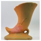 Vintage Weller Pottery Wild Rose Cornucopia Vase