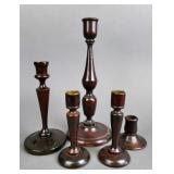 Multi Size Wooden Candlestick Collection