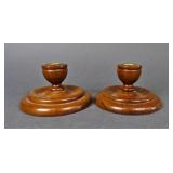 Vintage Wooden Candleholders