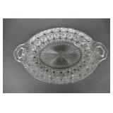 Cut Glass Oval Platter/Ice Cream Tray