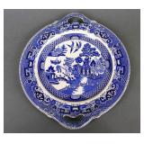 Buffalo Pottery Blue Willow Handled Tray