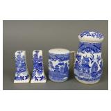 Japan Blue Willow Salt & Pepper, Sugar Shaker