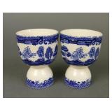 Japan Blue Willow Double Egg Cups