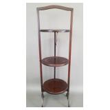 Vtg. Wood 3 Tier Pie Plant Stand Display