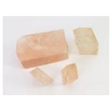 Ice White Calcite, Optical Calcite Cubes (4)
