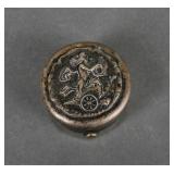 Antique Sterling Plated Travel Inkwell