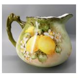 Hand Painted Porcelain Lemonade Pitcher
