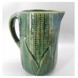 Unmarked Majolica Pottery Ear of Corn Pitcher