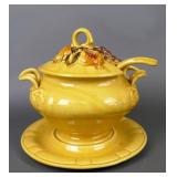 N S Gustin Co California Pottery 4 pc Soup Tureen