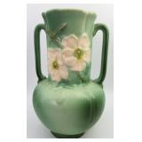 Vintage Weller Pottery Wild Rose Handled Vase