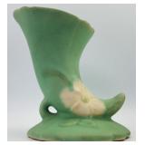 Vintage Weller Pottery Wild Rose Cornucopia Vase