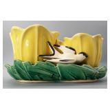 Vintage McCoy Pottery Swallow Double Flower Pot