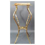Antique Brass & Onyx Plant Stand
