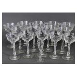 Etched Daisy Art Deco Stemware, Champagne,Cocktail