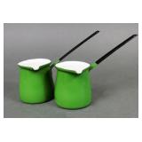 Enamel Butter Warmer/Sauce Pourers (2)