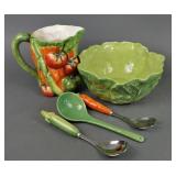 Vegetable Pitcher & Bowl (2)