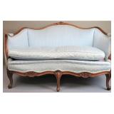 Antique Rococo Revival Walnut Settee