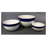 Mixing Bowls with Blue Rim (3)