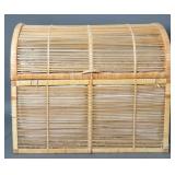 Vintage Wicker Dome Top Chest