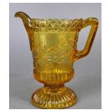 Vtg. EAPG - Adams No. 140 Wildflower Amber Creamer