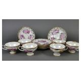 Hand Painted Porcelain Tea Cups and Saucers