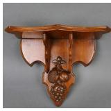 Wooden Wall Shelf w/Grape Decor