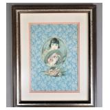 Vintage Framed Signed Lithograph