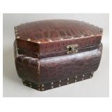 Faux  Alligator Leather Storage Box
